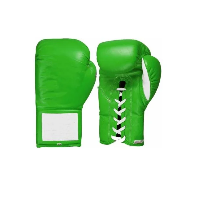 
Premium Quality Professional PU Leather Green Boxing Gloves For Men 