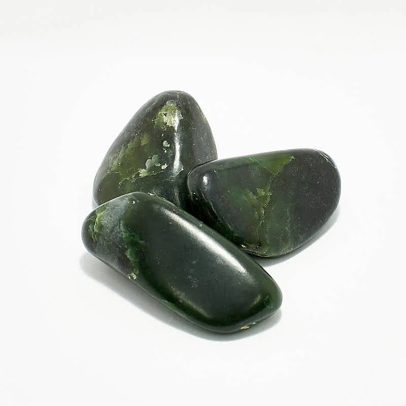 Jade (Nephritis) Tubbled stones size 2-8 cm, Russian Jade