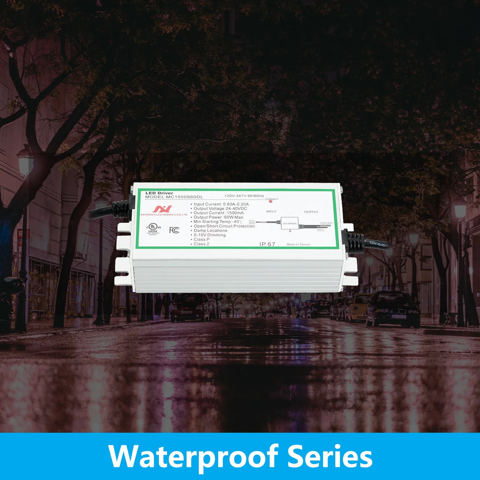  Светодиодный драйвер постоянного тока Antron 240 Вт IP67 UL