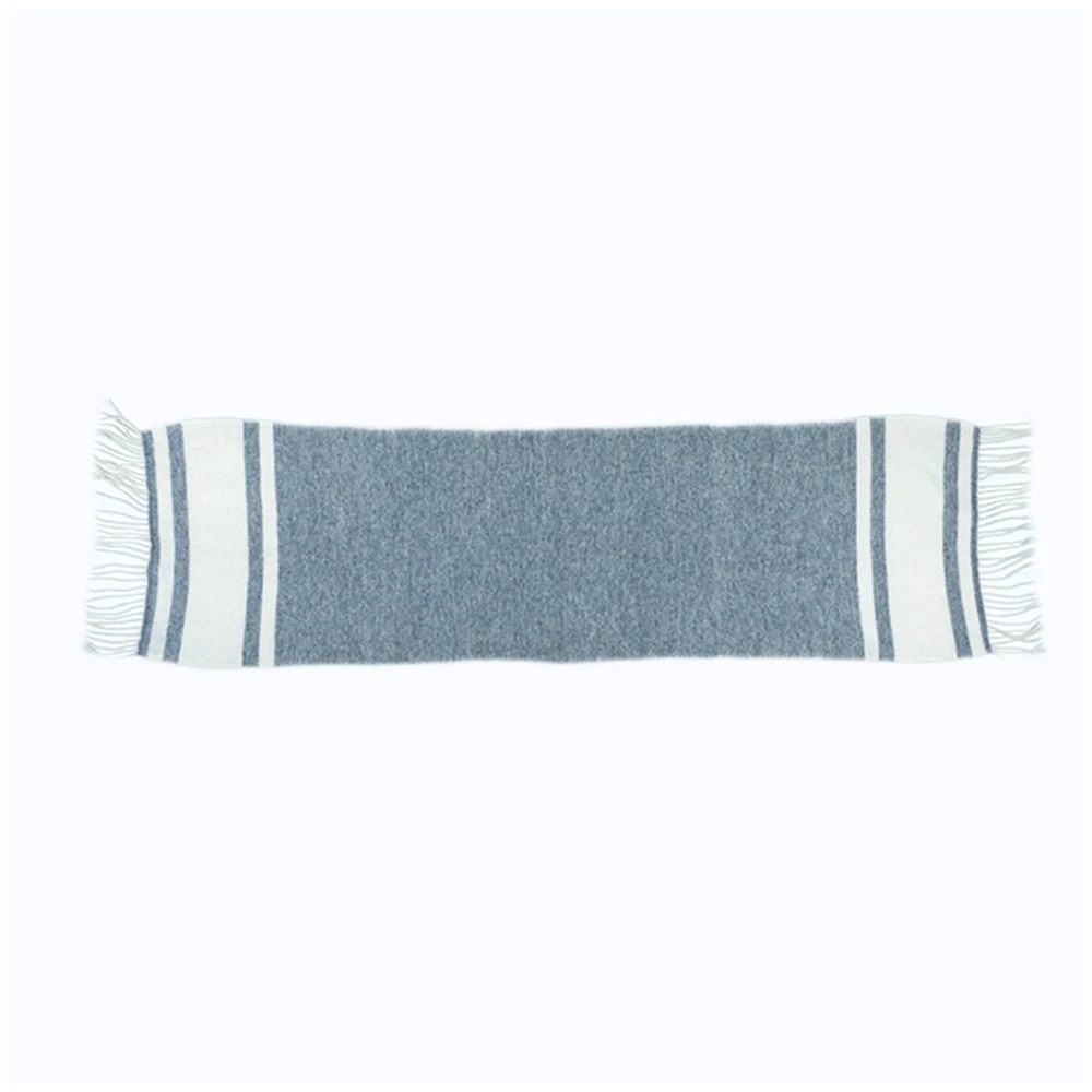 Winter Wear Women Scarves Thick Felted Cashmere Scarf With Stripe Pattern Ready To Ship