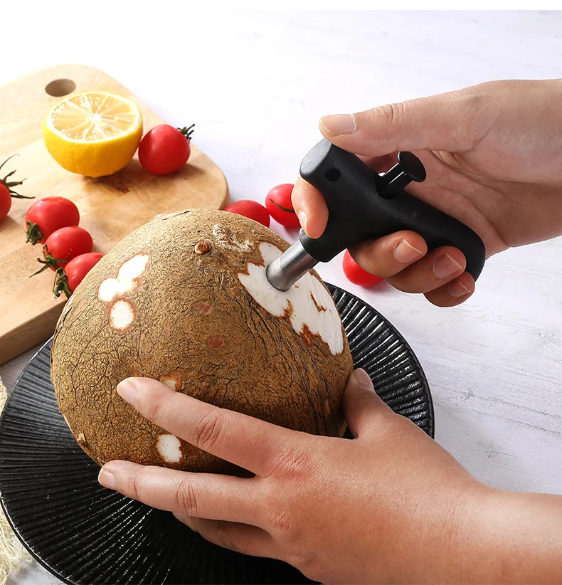 SS Green Cutter Manual Small Kit Shell Yarn Bottle Tool Coconut Hole Opener Plastic