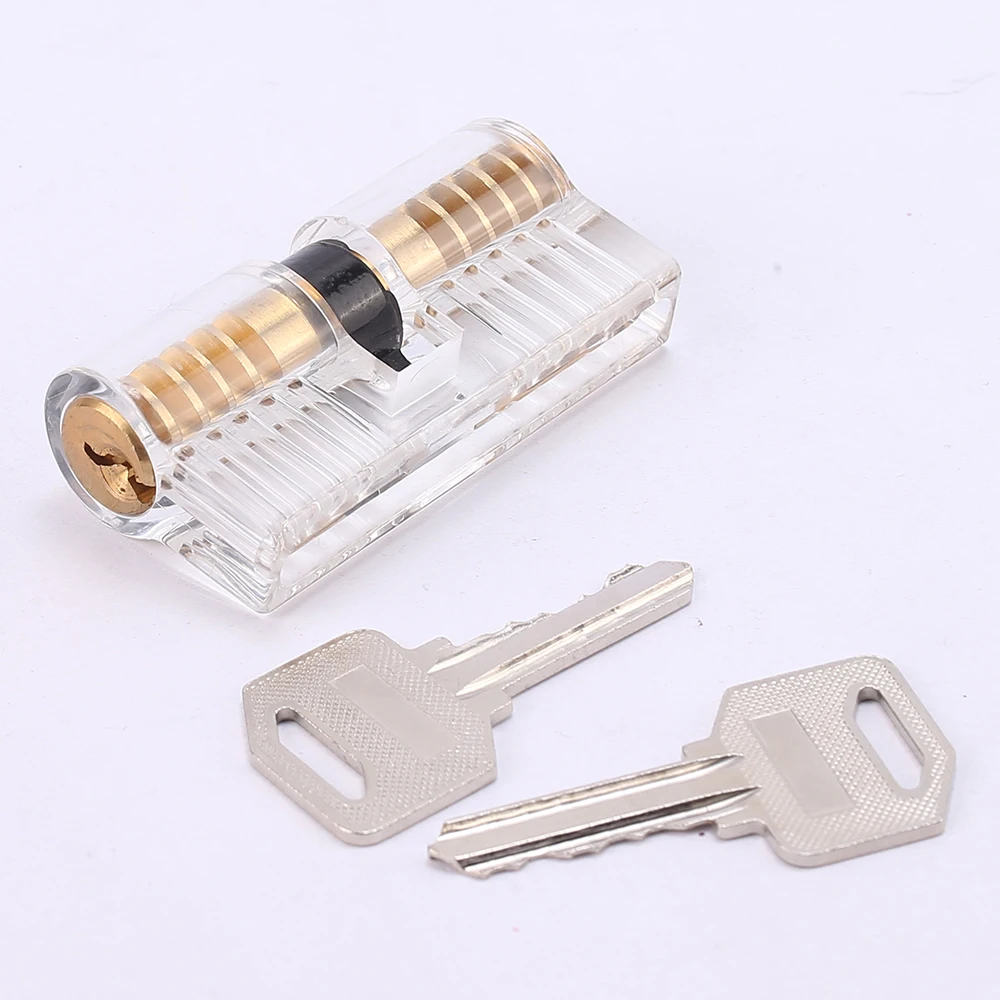 Transparent practice 9pcs 6pcs 7pcs padlock with cover locksmith lock tools picks set