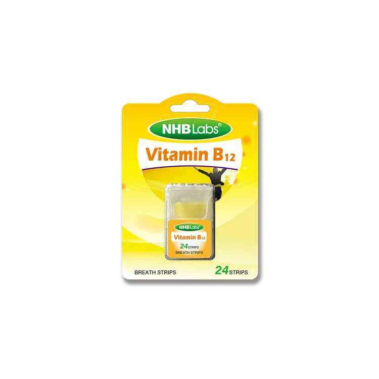 GMP Vitamin B12 oral strips Oem Private label
