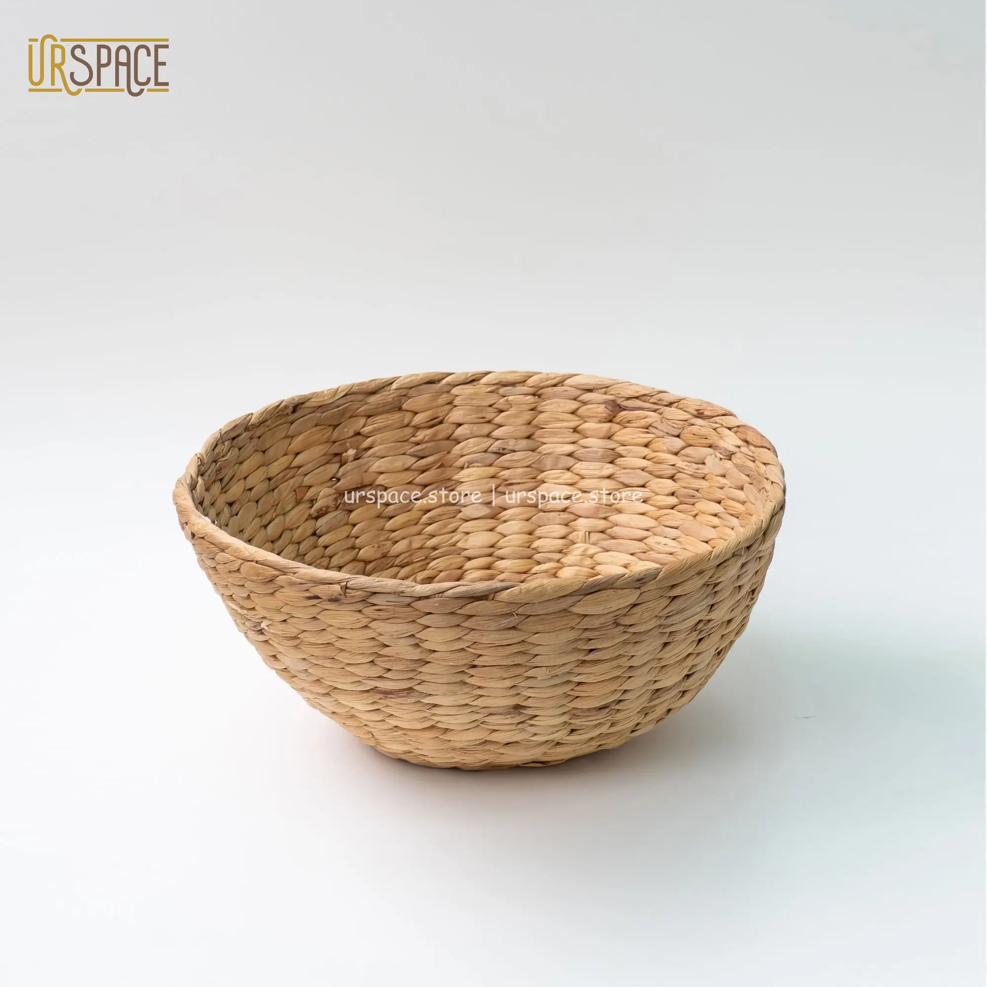 Top Quality Set of 2 Water Hyacinth Round Bowls Storage Baskets For Holding Fruits Food From Vietnam