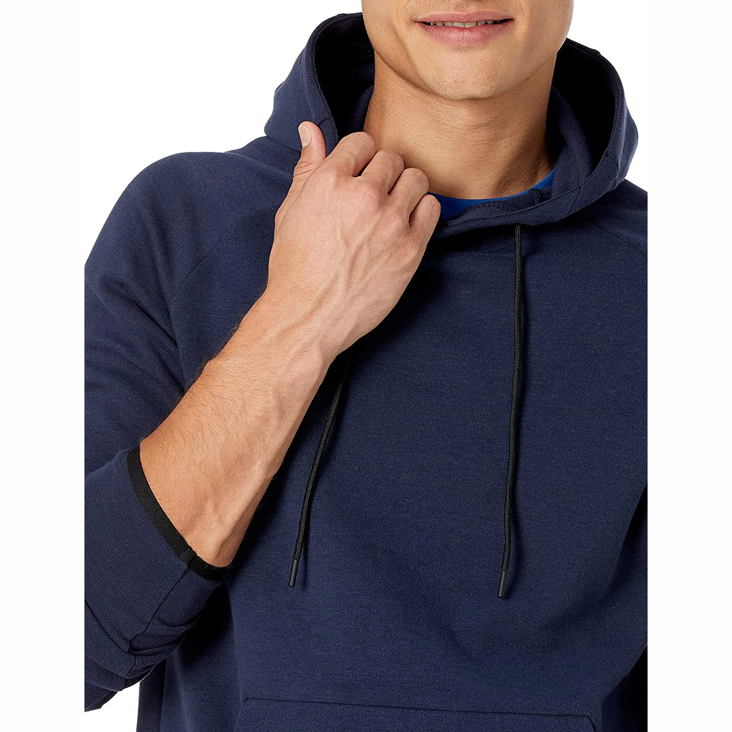 Мужские худи больших размеров с jogger 100% хлопковая флисовая куртка темно-синего цвета во всех размерах анти-морщинки костюм капюшоном