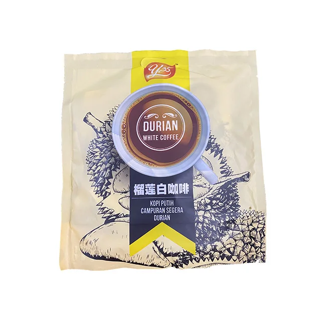 Aromatic Rich Durian White Coffee Instant Coffee Sachets Premix Coffee Powder Creamy Texture Manufactured In Malaysia