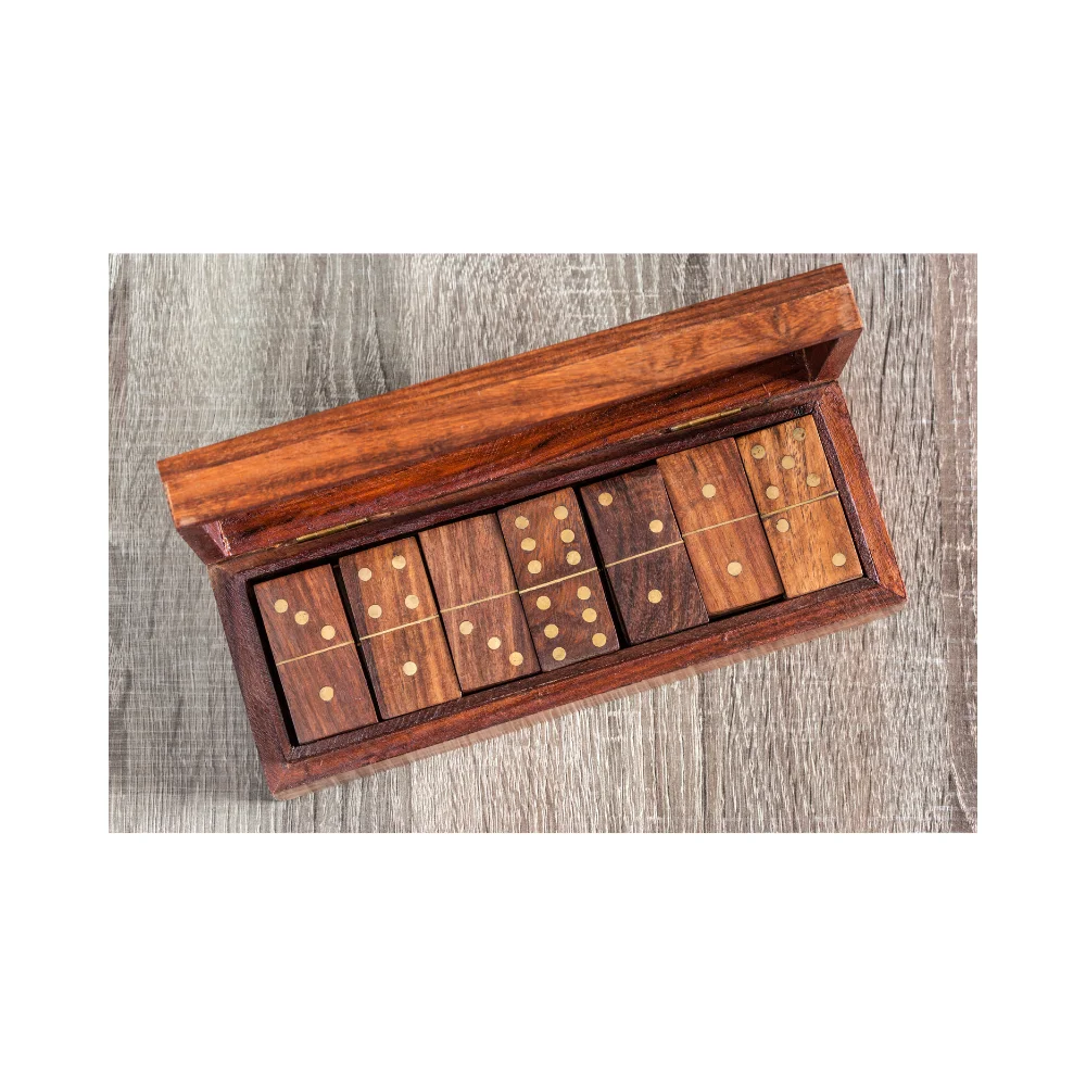 Natural Wood Wooden Domino Box Made in Vietnam