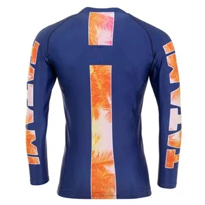  2020 производитель дизайн вашего собственного логотипа Рашгард Топ полосатые плавательные рубашки для плавания пеших прогулок серфинга