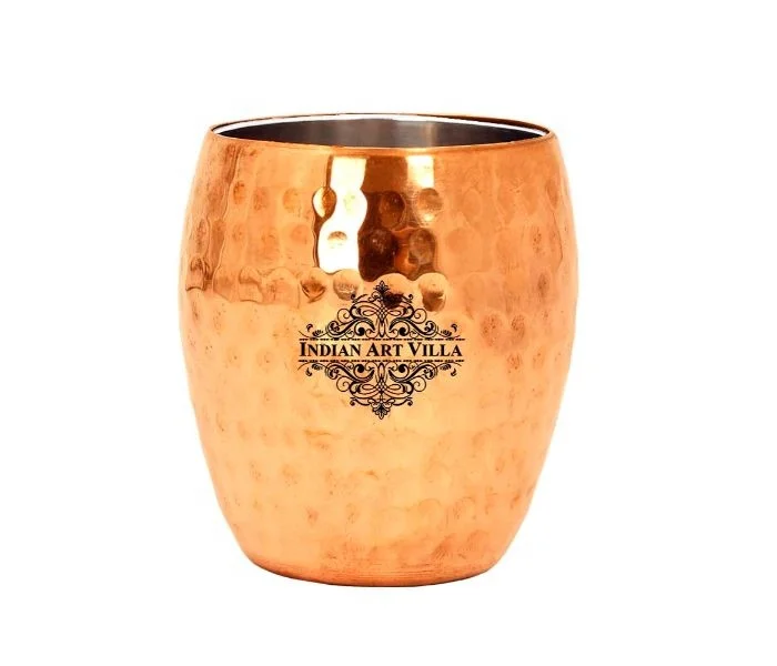 BEAUTIFUL HAMMERED MOSCOW MULE COPPER MUG COPPER MUG FOR AYURVEDA HEALTH BENEFITS TRADITIONAL DESIGN MIRROR POLISHED MUG