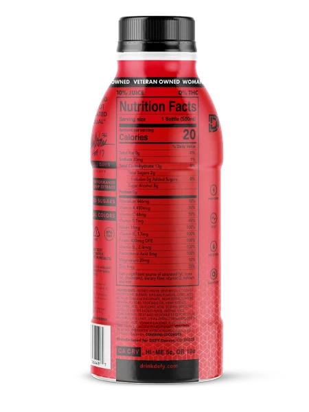 DEFY восстанавливающая CBD бутылка для образцов без Cbd без глютена без искусственных цветов 6pk/ 16.9Z бутылка