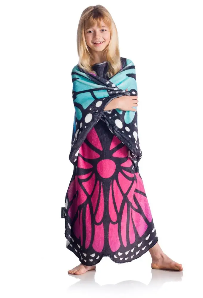 KANGURU BUTTERFLY WEARABLE FLEECE BLANKET FOR KIDS