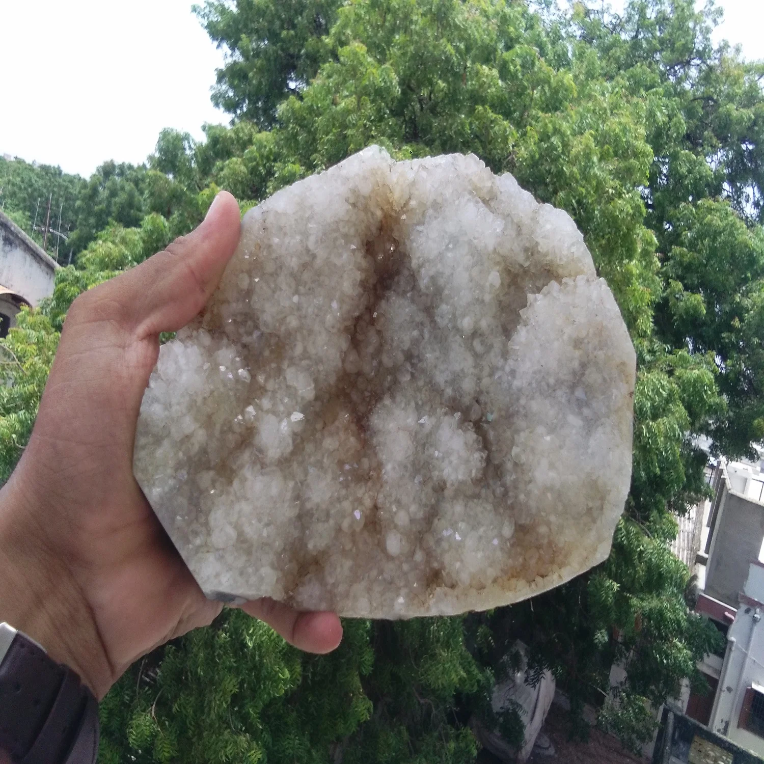 Wholesale Natural Rock Crystal Anandalite Rainbow Cluster 1-Color Decorative Semi-Precious Stone Craft Wedding Decoration Gift