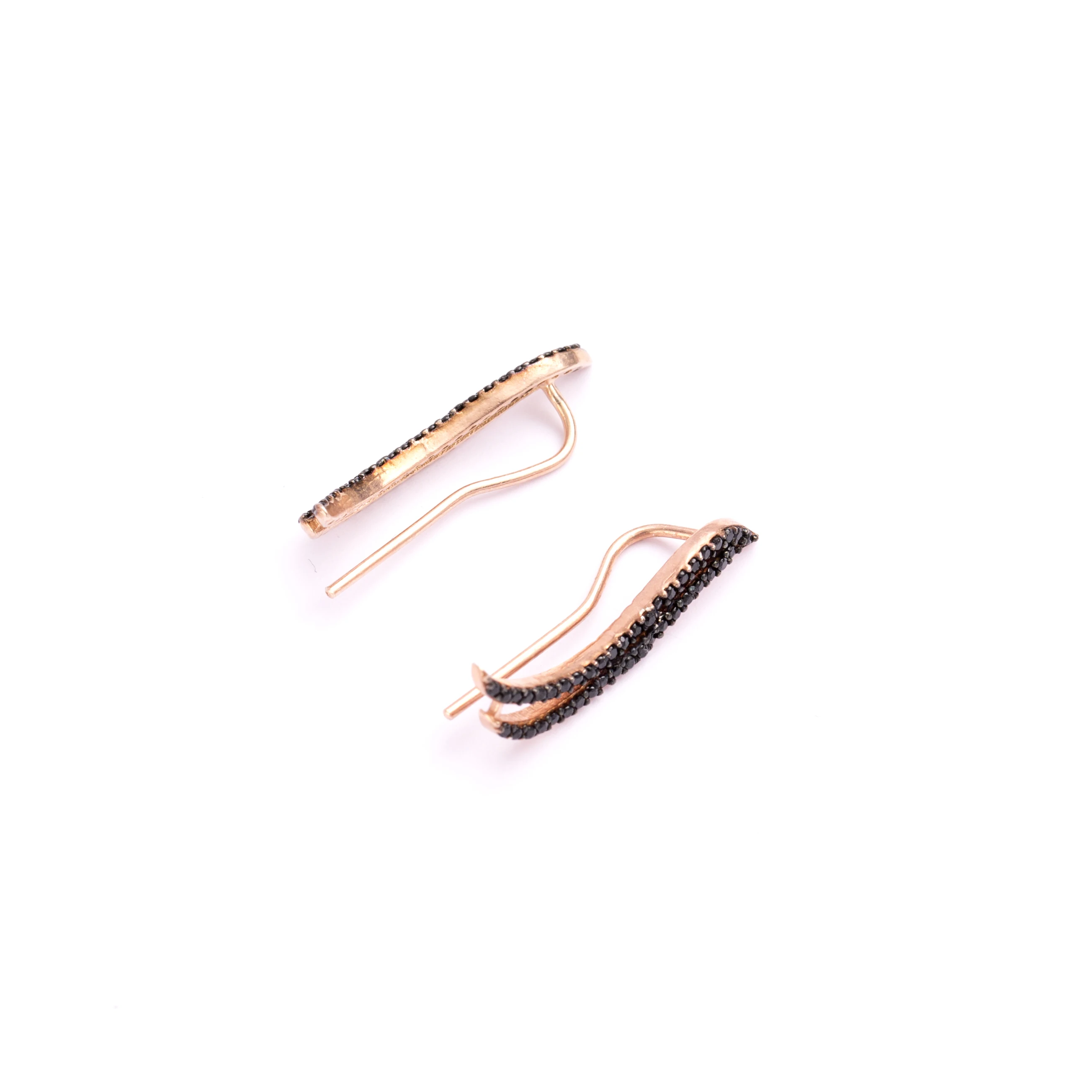 Turkish Manufacturer Light Black Zircon Earring Turkish Wholesale Handcrafted 925 Sterling Silver Jewelry With Factory Price