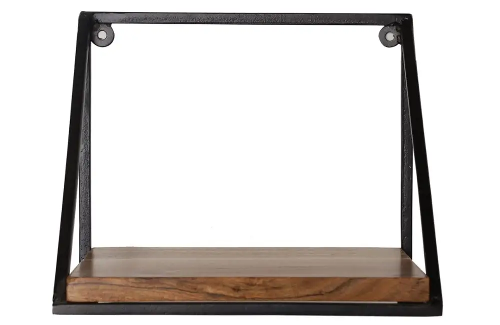 Natural Acacia Wall Mounted Storage Shelf Hanging Display Floating Rack for Bathroom Bedroom Kitchen Living Room Modern Acacia