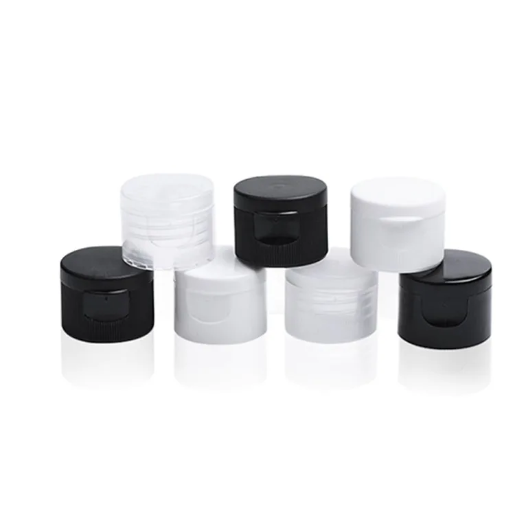 
European Warehouse Ready to Ship 24/410 Shampoo Flip Top Bottle Cap 24/410 White Clear Screw Plastic Flip Top Cap 