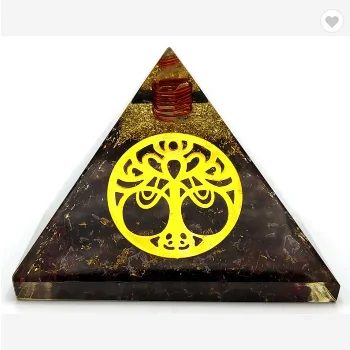 Premium Quality Best Grade Red Garnet Stone Orgone Pyramid Tree of Life Orgonite Pyramid at Wholesale Price