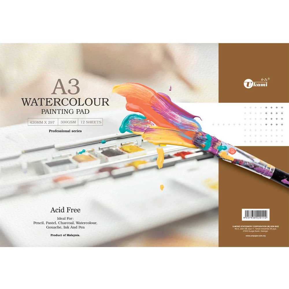 Premium Watercolor Paper Paint Drawing Water Color Painting 300gsm A4 Art