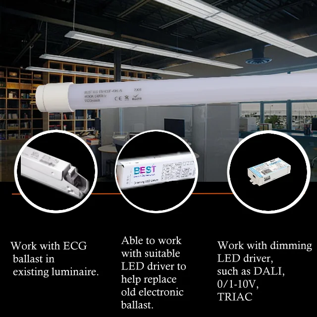 LED T5 Tube G5; Retrofit led t5 compatible electronic ballast ECG/EVG