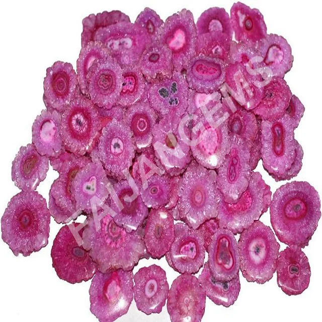 Natural Red Solar Quartz Stalactite Slices Cabochon  Solar Quartz  Wholesale Supplies Solar Quartz jewelry making