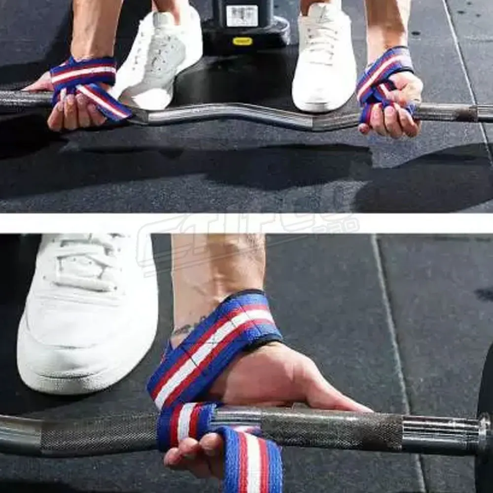 Custom Logo Adjustable Weight Lifting Wrist Straps