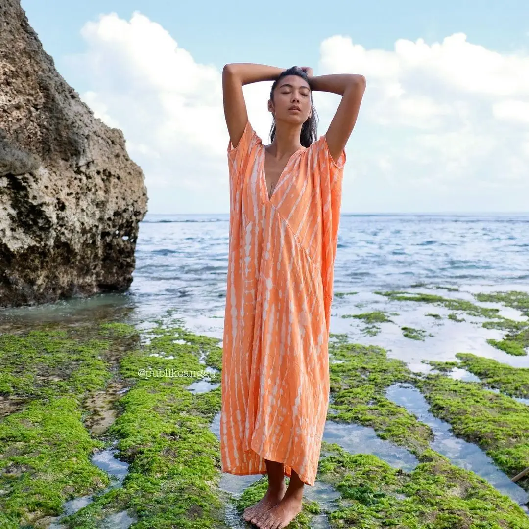 Wholesale Manufacturers Of Kaftan Kimono Hand Tie Dye V Neck Women Clothing Suzani Kimono Robes