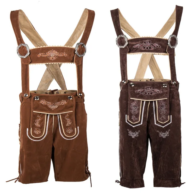 Top quality Cowhide leather Bavarian short oktoberfest lederhosen German festival wears Customized Embroidery