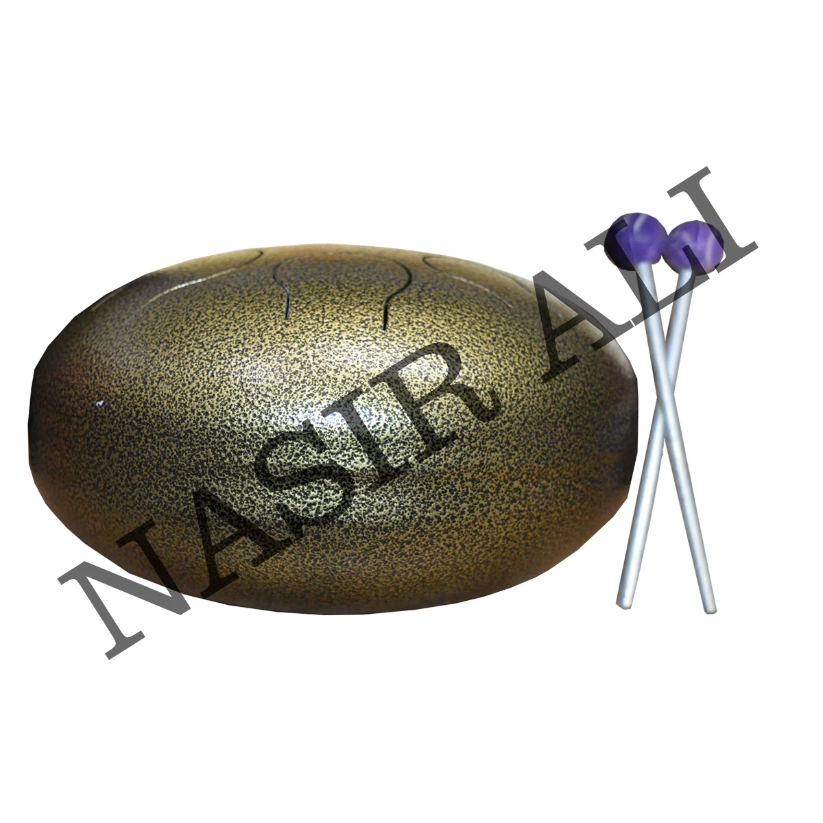 NASIR ALI New Tongue Drum Ten Mini Steel Percussion Instrument with FREE padded travel bag