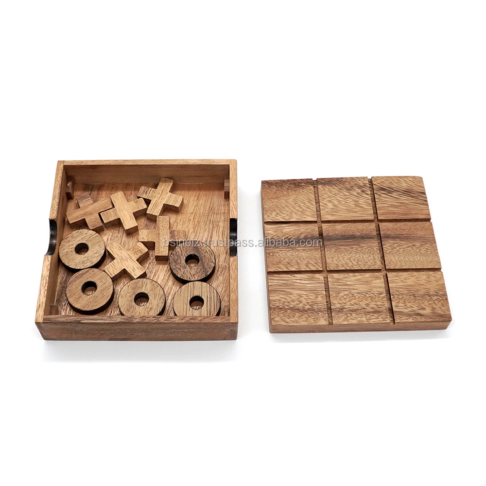 Tic Tac Toe Wood Board Games for Kids and Family Games for Mall Entertainment Party