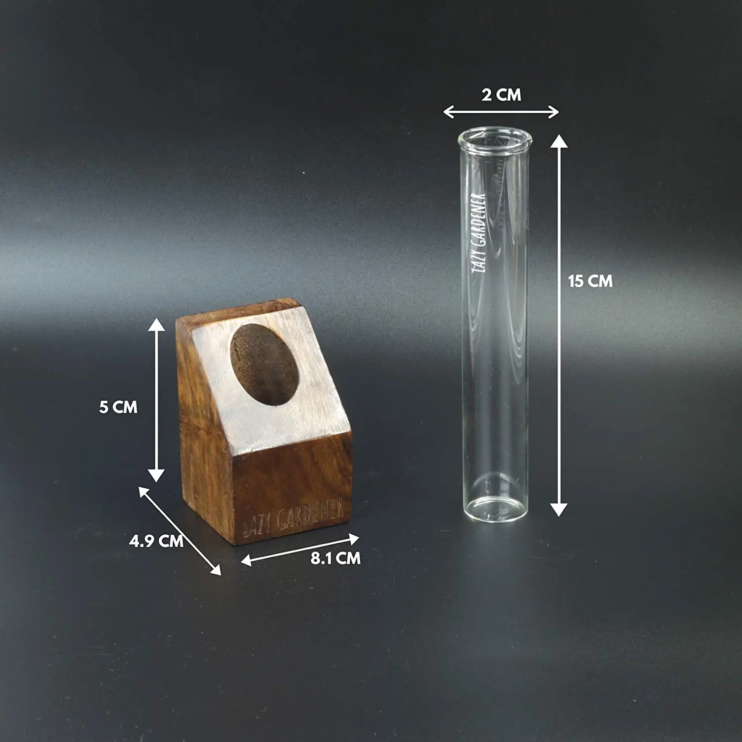  Ленивый садовый стеклянный столешница с деревянной подставкой | Гидропонный плантатор для домашнего декора