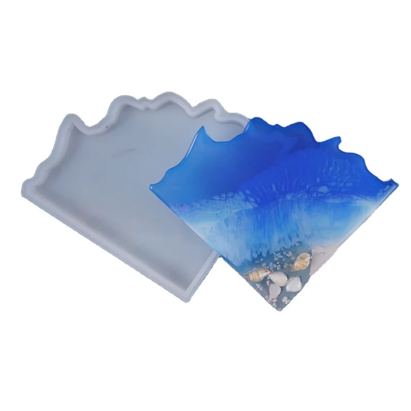 DIY Crystal Drop Mold Irregular Table Cup Pad Splicing Accessories Decorative Mirror Silicone Mold