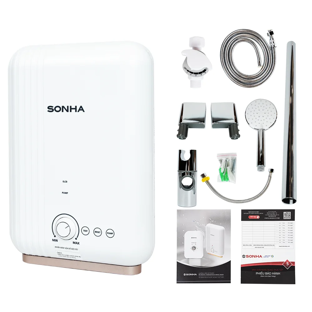Instant Water Heater Tankless SH-1051  Instant Water Heater with pump A High Quality Product Made In Viet Nam Son ha brand