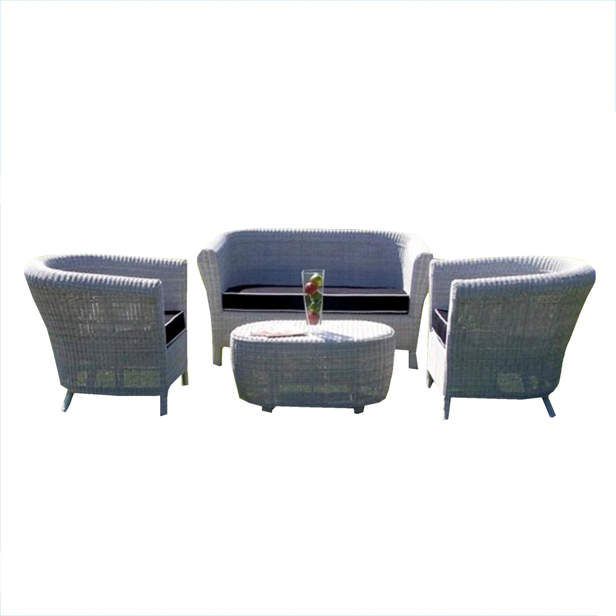 top class patio sofa set black rattan sofa set outdoor aluminium frame 5 seater sofa set luxury patio furniture