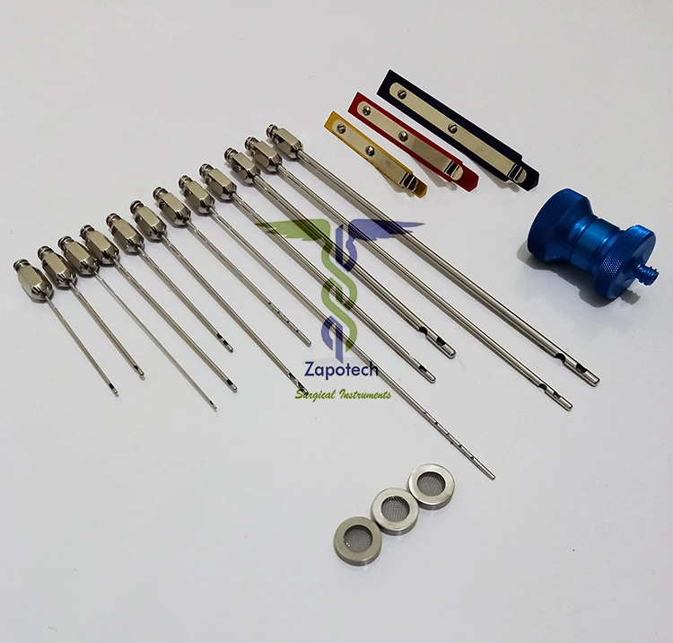 Хорошее качество набор cannula для липосакции с нанонанонаполнителем переноса жира из нержавеющей стали