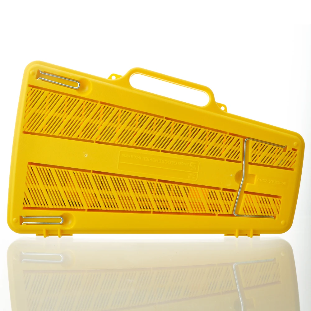 
25 Notes Rainbow Color Pressed Steel Bars with Yellow Case Angel Glockenspiel made in Korea 