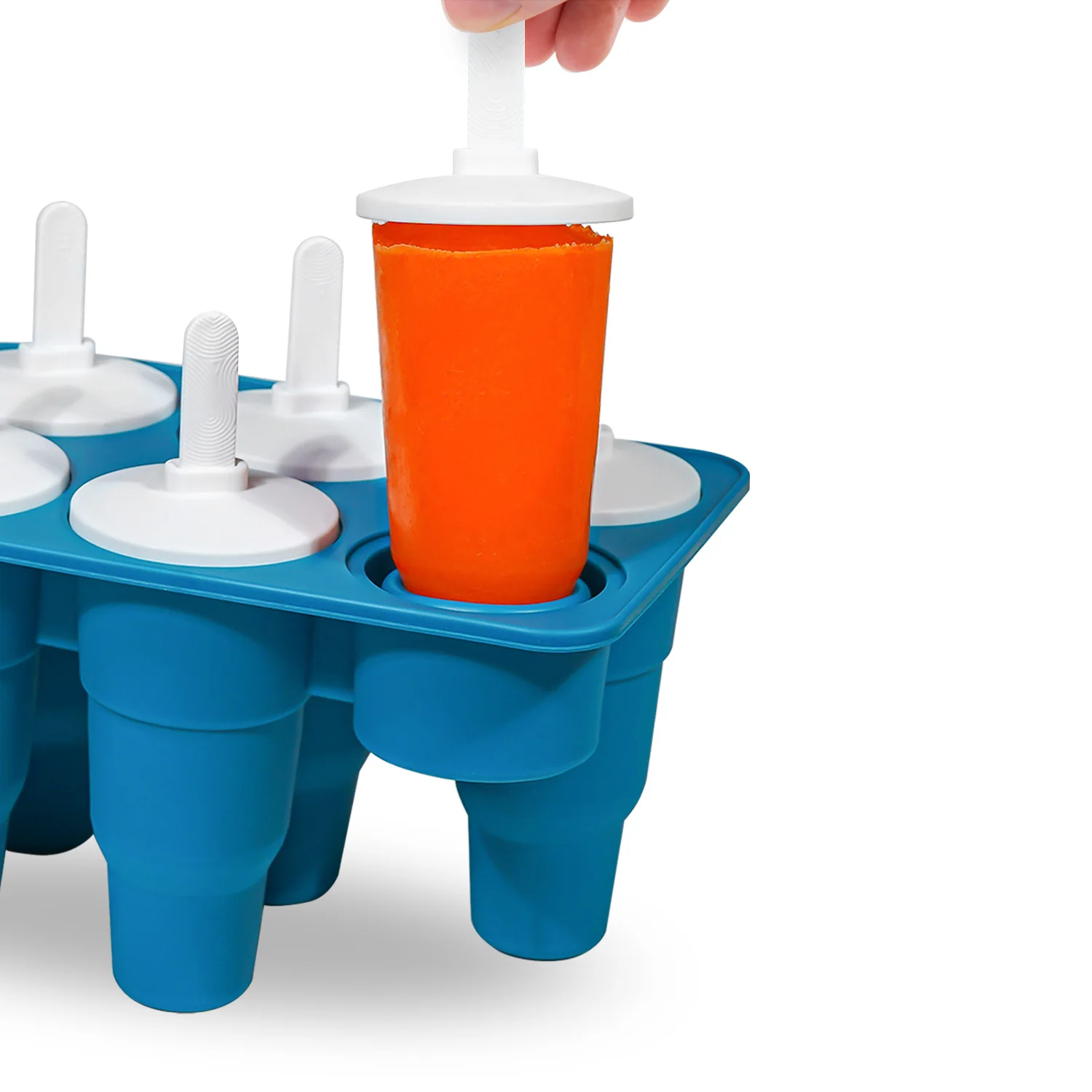 P3 2022 new products food grade silicone foldable telescopic breast milk popsicle makers ice pop molds