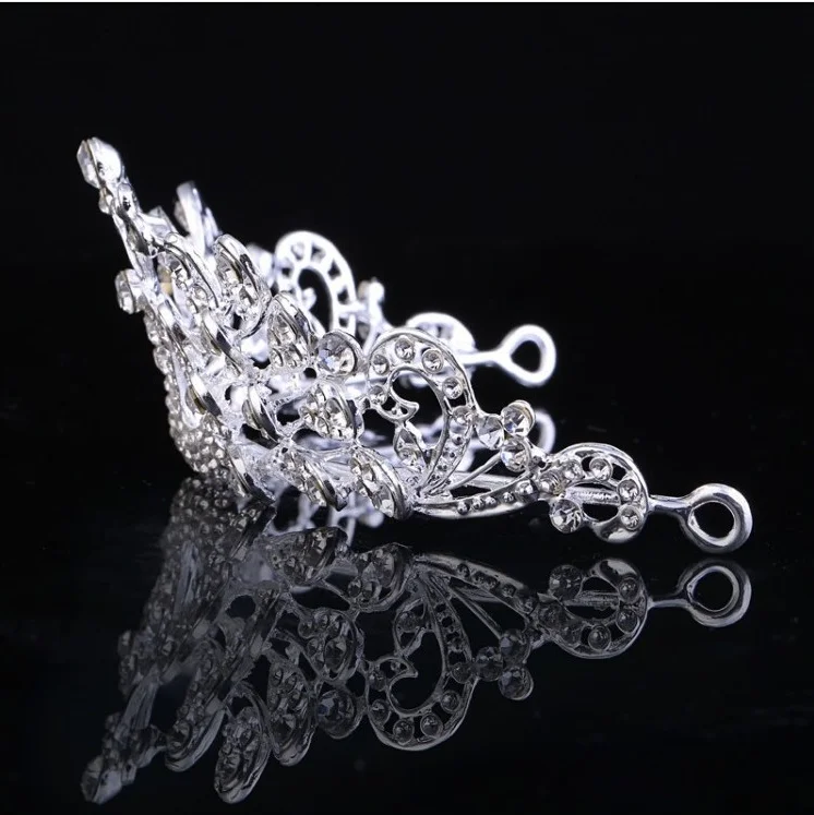 Couple Peacock Crown And Tiara Headpieces With Rhinestone For Bridal Wedding Accessories