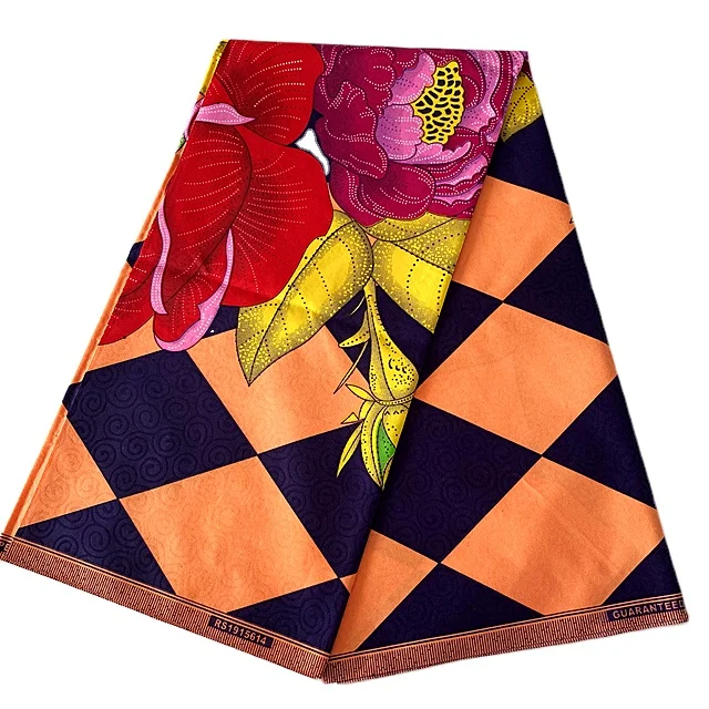 Custom fashion design african ankara wax java print fabric 100% polyester fabric