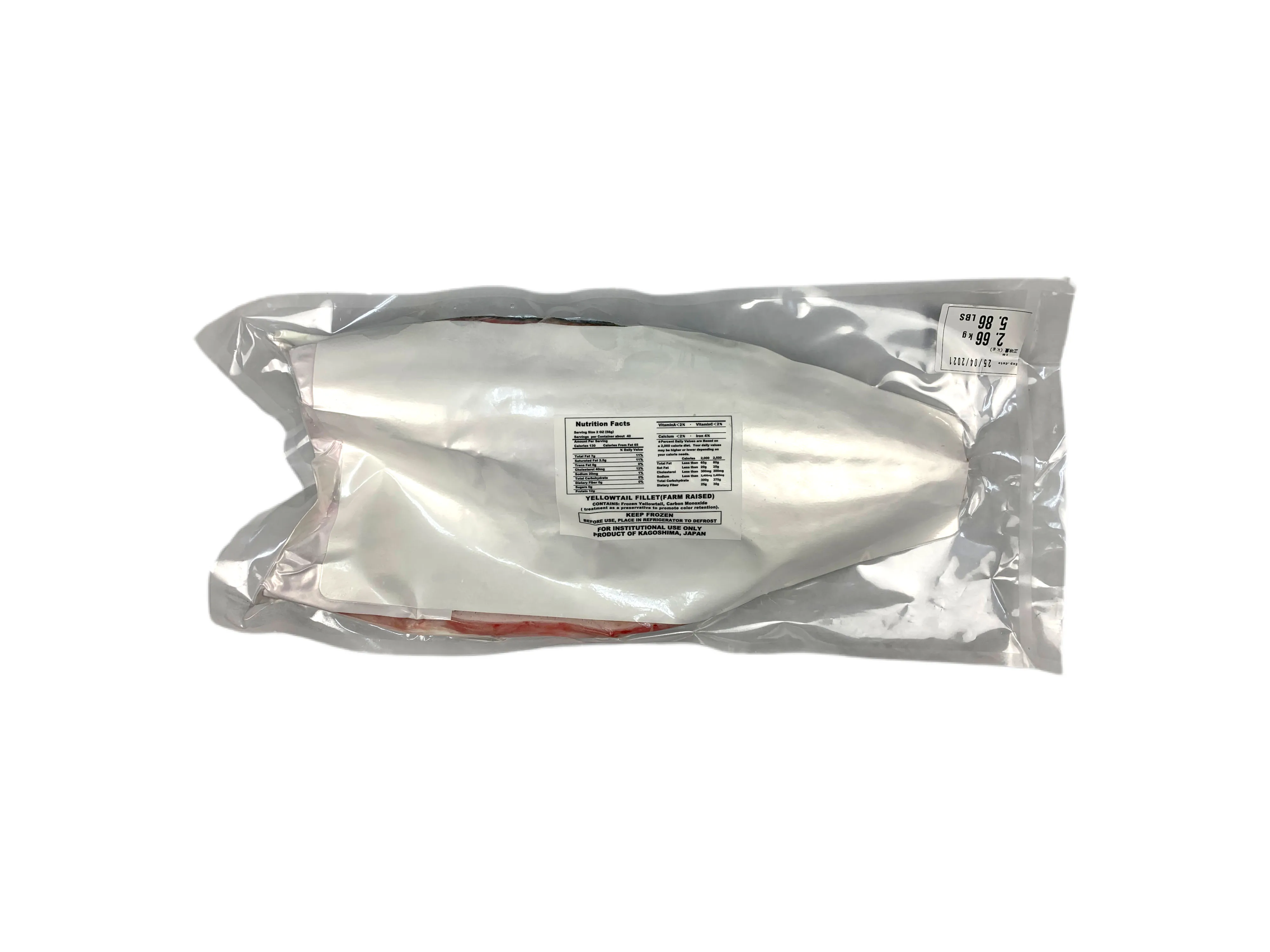 Froze japanese yellowtail fillet fish / frozen fish fillet
