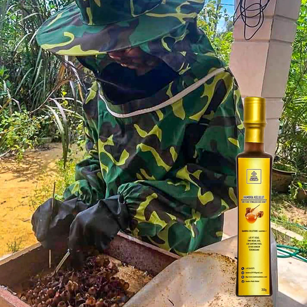 Хит продаж Халяль 100% чистая Безворсовая пчела органический мед хамбра Madu Kelulut Asli