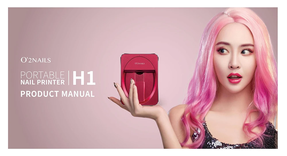  Самый маленький портативный принтер для ногтей O2NAILS H1 печать любого рисунка в течение 25 секунд