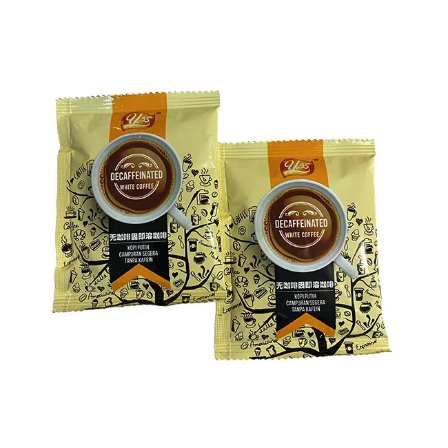 Высококачественный белый кофе без кофеина Decaffeinated быстрорастворимый пакетики водорастворимый оптовая продажа низкая