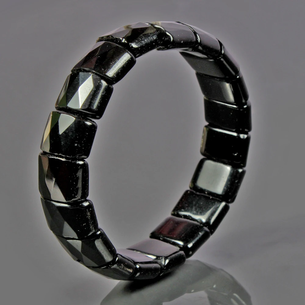 2021 New Design Customizable elastic black Onyx Beaded Gemstone Stretchable Bracelet For Men & Women Handmade Fashion Je