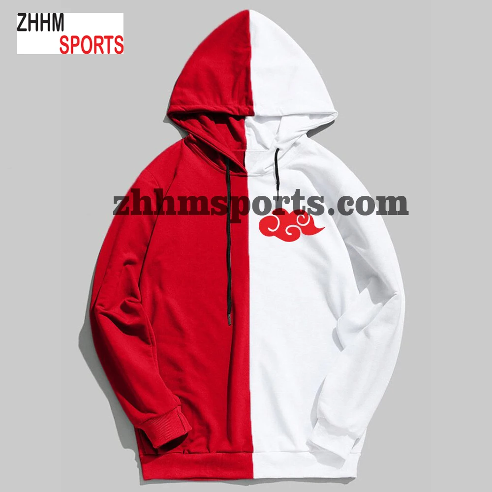 
Tokyo Style Half & Half Design Hoodie Unisex Polyester & Cotton Hoodies 