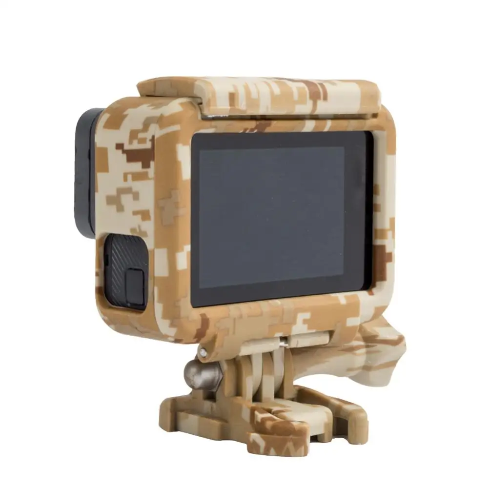 Protective Housing Case Cover Action Camera Camouflage Plastic Protection Border Frame Box for Go Pro   5