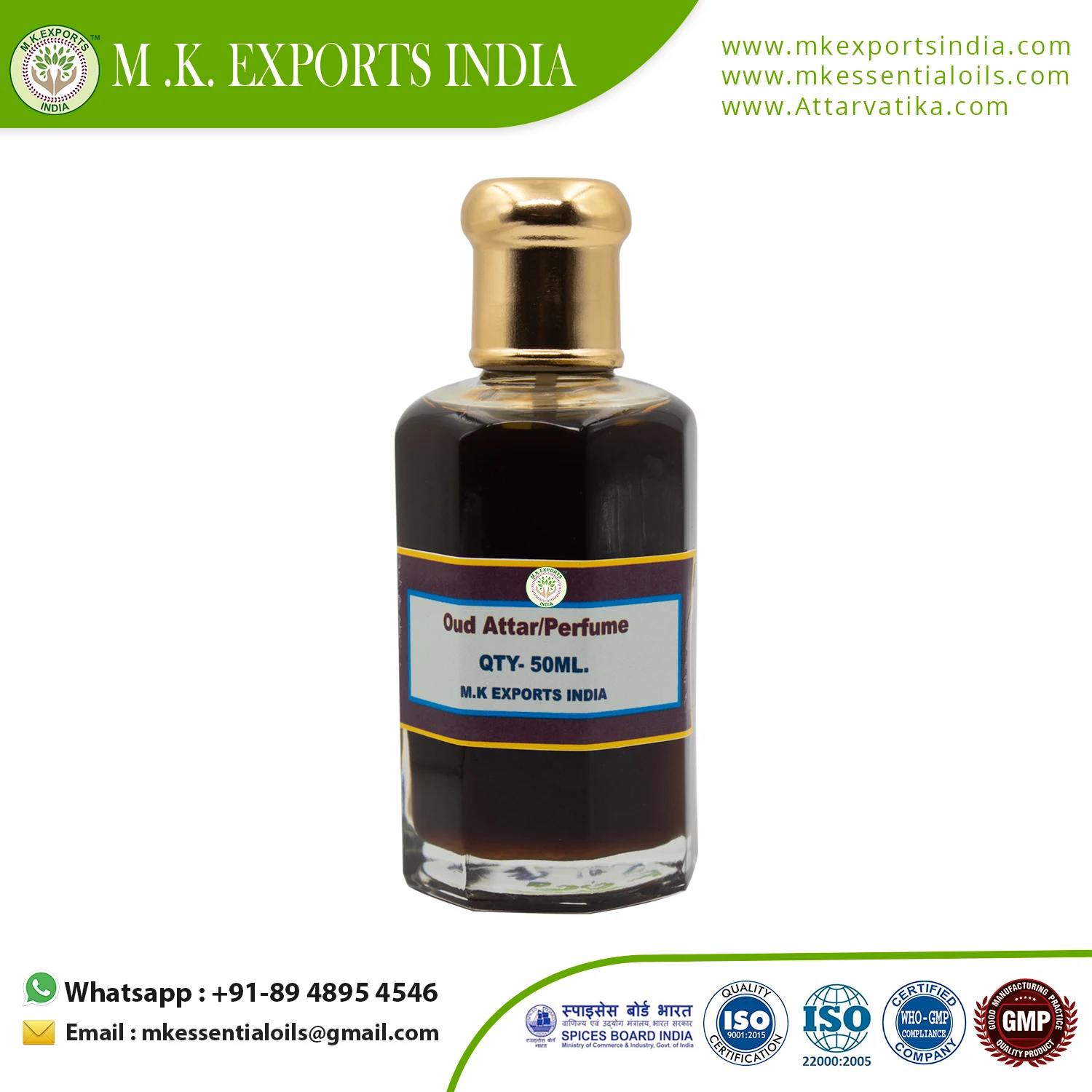 High Quality Pure Oud Attar Agarwood Essential Oud Oil