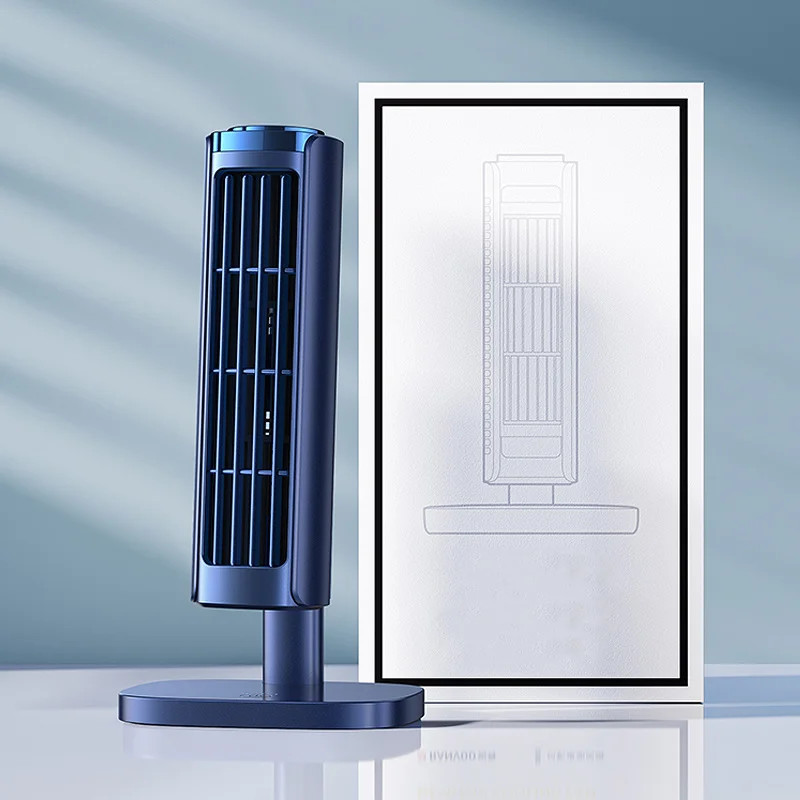 2022 New model 3 wind speed vertical or horizontal air cooling desktop mini bladeless tower table fan