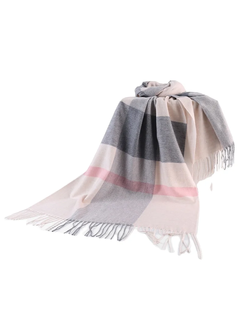 Оптовая продажа, осенний и зимний шарф, Женская шерстяная теплая универсальная Вязаная Шаль