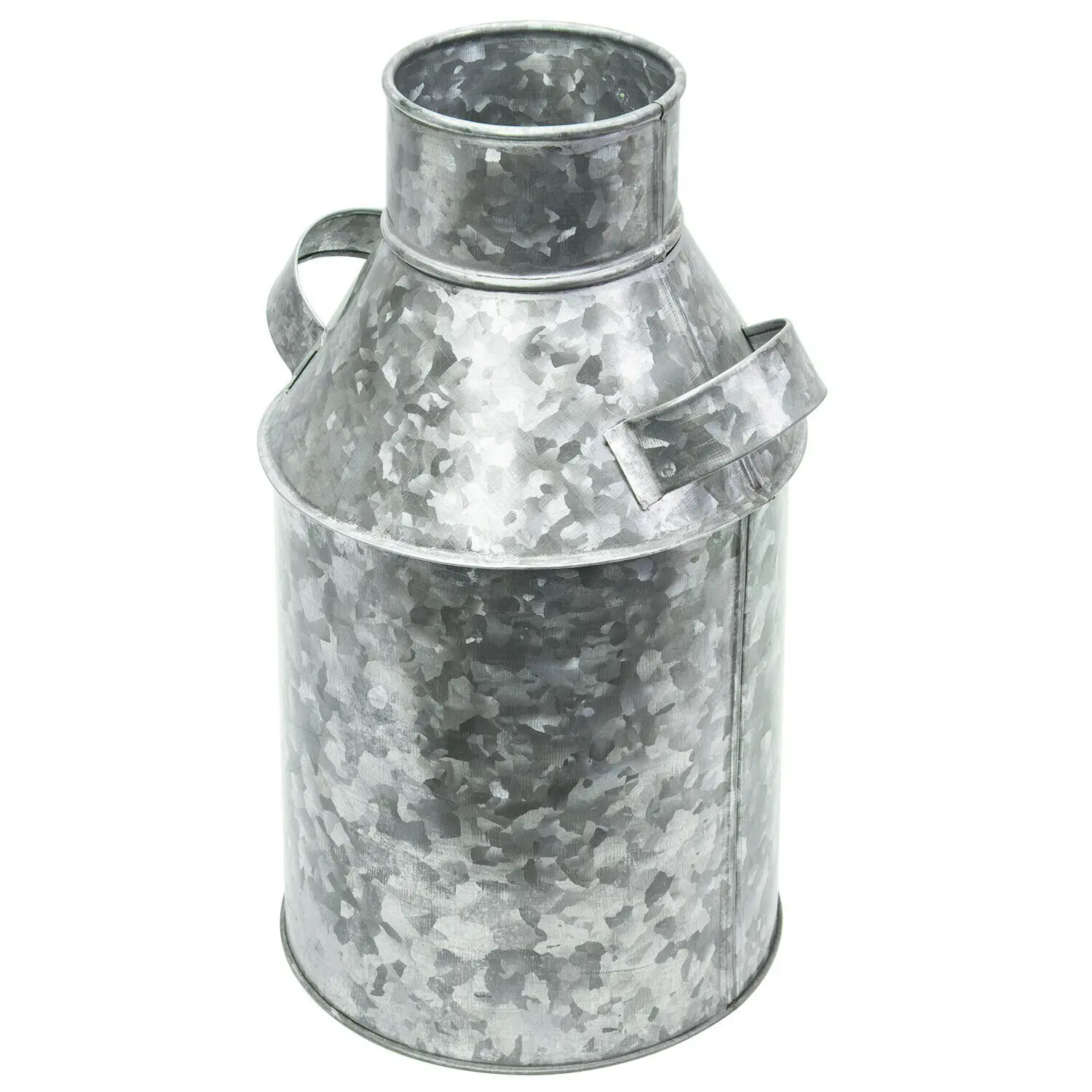 Цветочный горшок привлекательного дизайна из оцинкованного металла с удобной ручкой идеально подходит для домашнего декора и гостиной