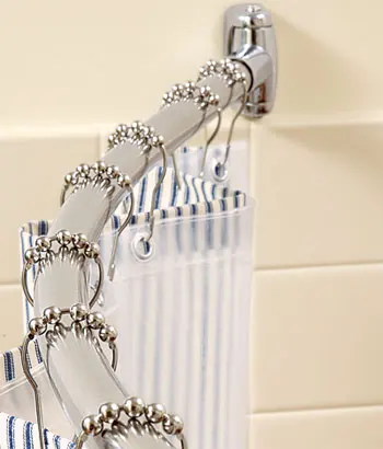 Изогнутые занавески для душа из нержавеющей стали, 60-72 дюйма