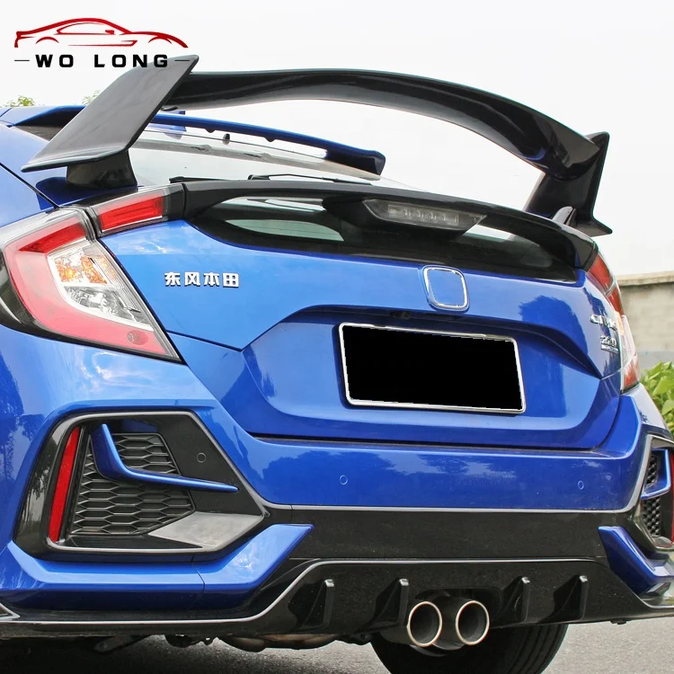 
Factory Supply Bright Black Style Rear Trunk Spoiler Car Rear Wing For Honda civic typer 